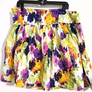 Karen Kane white multicolor floral skirt, 16, GUC